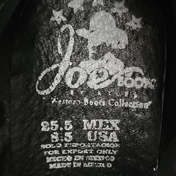 Joe Boots by Arles Black Embroidered Heeled Ankle Boots - Woman's Size 8.5 - Picture 9 of 10